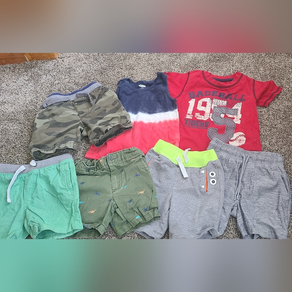 Carter's Kid Boys Shorts - Red, Green, Gray, Camouflage